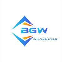 bgw diseño de logotipo de tecnología abstracta sobre fondo blanco. concepto de logotipo de letra de iniciales creativas bgw. vector