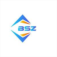 diseño de logotipo de tecnología abstracta bsz sobre fondo blanco. concepto de logotipo de letra de iniciales creativas bsz. vector