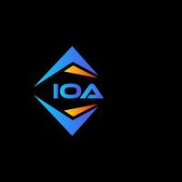 diseño de logotipo de tecnología abstracta ioa sobre fondo blanco. concepto de logotipo de letra inicial creativa ioa. vector