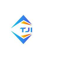 diseño de logotipo de tecnología abstracta tji sobre fondo blanco. concepto de logotipo de letra de iniciales creativas tji. vector