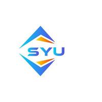 diseño de logotipo de tecnología abstracta syu sobre fondo blanco. concepto de logotipo de letra de iniciales creativas de syu. vector