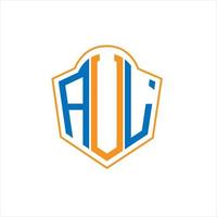 AVL abstract monogram shield logo design on white background. AVL creative initials letter logo. vector