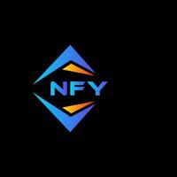 NFY abstract technology logo design on Black background. NFY creative initials letter logo concept. vector
