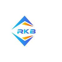 Diseño de logotipo de tecnología abstracta rkb sobre fondo blanco. concepto de logotipo de letra de iniciales creativas rkb. vector