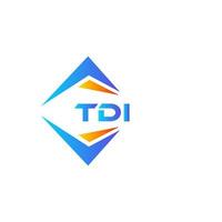 Diseño de logotipo de tecnología abstracta tdi sobre fondo blanco. concepto de logotipo de letra de iniciales creativas tdi. vector
