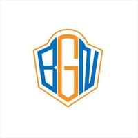 BGN abstract monogram shield logo design on white background. BGN creative initials letter logo. vector
