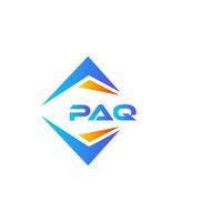 paq diseño de logotipo de tecnología abstracta sobre fondo blanco. concepto de logotipo de letra inicial creativa paq. vector