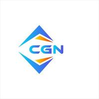 cgn diseño de logotipo de tecnología abstracta sobre fondo blanco. concepto de logotipo de letra de iniciales creativas cgn. vector