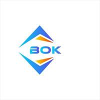 bok diseño de logotipo de tecnología abstracta sobre fondo blanco. concepto de logotipo de letra de iniciales creativas de bok. vector