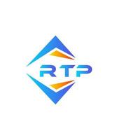 diseño de logotipo de tecnología abstracta rtp sobre fondo blanco. concepto de logotipo de letra de iniciales creativas rtp. vector