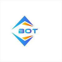 diseño de logotipo de tecnología abstracta de bot sobre fondo blanco. concepto de logotipo de letra de iniciales creativas de bot. vector