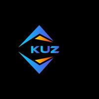 diseño de logotipo de tecnología abstracta kuz sobre fondo negro. concepto de logotipo de letra inicial creativa kuz. vector