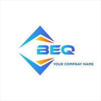 beq diseño de logotipo de tecnología abstracta sobre fondo blanco. concepto de logotipo de letra de iniciales creativas beq. vector