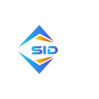 diseño de logotipo de tecnología abstracta sid sobre fondo blanco. concepto de logotipo de letra de iniciales creativas sid. vector