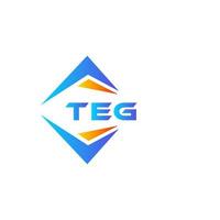 diseño de logotipo de tecnología abstracta teg sobre fondo blanco. concepto de logotipo de letra de iniciales creativas teg. vector