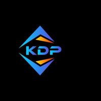 diseño de logotipo de tecnología abstracta kdp sobre fondo negro. concepto de logotipo de letra de iniciales creativas kdp. vector