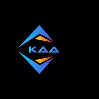 diseño de logotipo de tecnología abstracta kaa sobre fondo negro. concepto de logotipo de letra de iniciales creativas kaa. vector