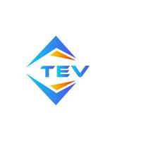 diseño de logotipo de tecnología abstracta tev sobre fondo blanco. concepto de logotipo de letra de iniciales creativas tev. vector