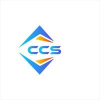 diseño de logotipo de tecnología abstracta ccs sobre fondo blanco. concepto de logotipo de letra inicial creativa ccs. vector