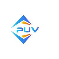 diseño de logotipo de tecnología abstracta puv sobre fondo blanco. concepto de logotipo de letra de iniciales creativas puv. vector