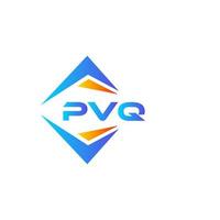 Diseño de logotipo de tecnología abstracta pvq sobre fondo blanco. concepto de logotipo de letra de iniciales creativas pvq. vector