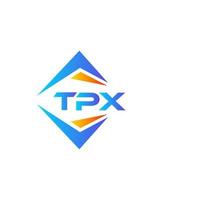 diseño de logotipo de tecnología abstracta tpx sobre fondo blanco. concepto de logotipo de letra de iniciales creativas tpx. vector