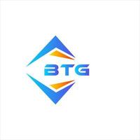 btg diseño de logotipo de tecnología abstracta sobre fondo blanco. concepto de logotipo de letra de iniciales creativas btg. vector