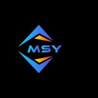 diseño de logotipo de tecnología abstracta msy sobre fondo negro. concepto de logotipo de letra de iniciales creativas msy. vector