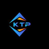 diseño de logotipo de tecnología abstracta ktp sobre fondo negro. concepto de logotipo de letra de iniciales creativas ktp. vector