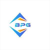 diseño de logotipo de tecnología abstracta bpg sobre fondo blanco. concepto de logotipo de letra de iniciales creativas de bpg. vector