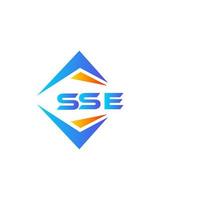 sse diseño de logotipo de tecnología abstracta sobre fondo blanco. concepto de logotipo de letra de iniciales creativas sse. vector