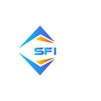diseño de logotipo de tecnología abstracta sfi sobre fondo blanco. concepto de logotipo de letra de iniciales creativas sfi. vector