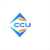 diseño de logotipo de tecnología abstracta ccu sobre fondo blanco. concepto de logotipo de letra de iniciales creativas ccu. vector