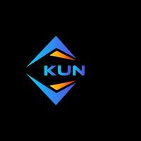 diseño de logotipo de tecnología abstracta kun sobre fondo negro. concepto de logotipo de letra de iniciales creativas kun. vector