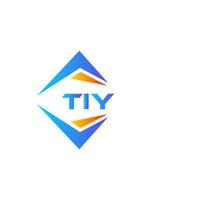 TIY abstract technology logo design on white background. TIY creative initials letter logo concept. vector
