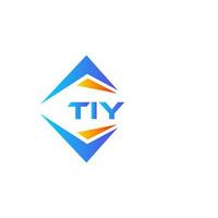 tiy diseño de logotipo de tecnología abstracta sobre fondo blanco. concepto creativo del logotipo de la letra de las iniciales de tiy. vector