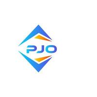 PJO abstract technology logo design on white background. PJO creative initials letter logo concept. vector