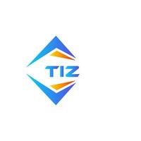 diseño de logotipo de tecnología abstracta tiz sobre fondo blanco. concepto de logotipo de letra de iniciales creativas de tiz. vector