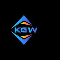 Diseño de logotipo de tecnología abstracta kgw sobre fondo negro. Concepto de logotipo de letra de iniciales creativas de kgw. vector