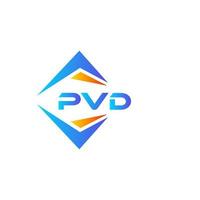 diseño de logotipo de tecnología abstracta pvd sobre fondo blanco. concepto de logotipo de letra de iniciales creativas pvd. vector