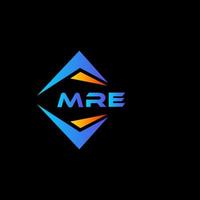 MRE abstract technology logo design on Black background. MRE creative initials letter logo concept. vector