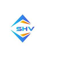 diseño de logotipo de tecnología abstracta shv sobre fondo blanco. concepto de logotipo de letra de iniciales creativas shv. vector