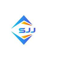diseño de logotipo de tecnología abstracta sjj sobre fondo blanco. concepto de logotipo de letra de iniciales creativas sjj. vector