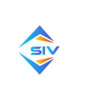 siv diseño de logotipo de tecnología abstracta sobre fondo blanco. concepto de logotipo de letra de iniciales creativas siv. vector