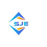 SJE abstract technology logo design on white background. SJE creative initials letter logo concept. vector