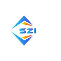 diseño de logotipo de tecnología abstracta szi sobre fondo blanco. concepto de logotipo de letra de iniciales creativas szi. vector