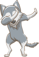 Wolf dabbing png graphic clipart design