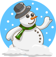 Snowman png graphic clipart design