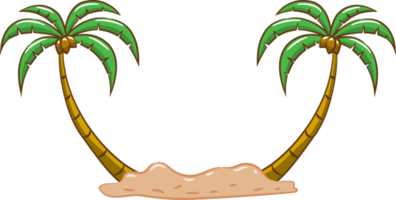 Palm tree png graphic clipart design
