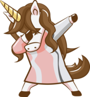 Unicorn dabbing png graphic clipart design